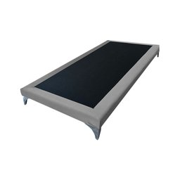 Cama Oriental Premium Solteiro Veludo Cinza - 1