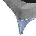 Ver imagem 3 de Cama Oriental Premium Solteiro Veludo Cinza