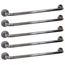 Ver imagem 1 de Alça Apoio Kit 5 Uni Aço Inox 50cm Idoso Acessibilidade Pcd Cadeirante Gestante Suporte Anti Queda