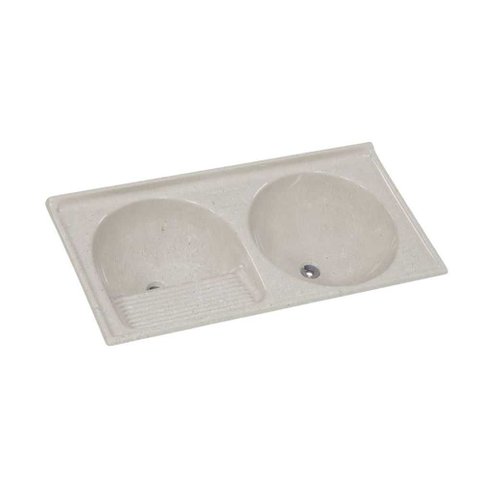 Tanque Duplo Standard Sintetico 124 X 62cm Travertino - Rorato