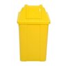 Cesto Quadrado com Tampa Vaivem 100 Litros Amarelo - 4