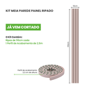 Ver imagem 3 de Painel Ripado Meia Parede Decorativa EVA Linha 10 Ripas de 110cm cada e 1 Perfil de acabamento 2,5m 