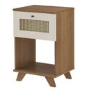 Ver imagem 1 de Mesa de Apoio 1 Gaveta 64 Cm 4673 Cinamomo Off White Arly