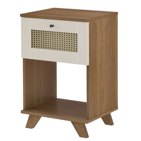 Mesa de Apoio 1 Gaveta 64 Cm 4673 Cinamomo Off White Arly
