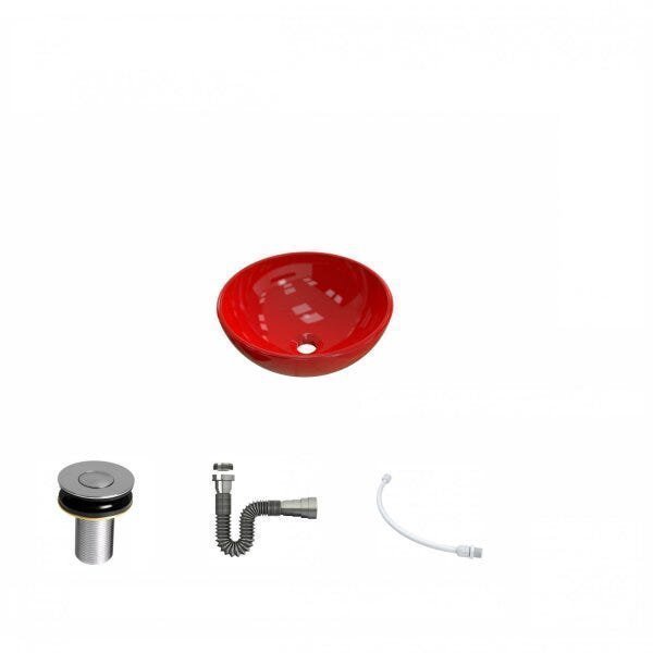 Kit Cuba R30 com Válvula Click 1 Polegada B e Sifão Cromado e Flexível Compace - 2
