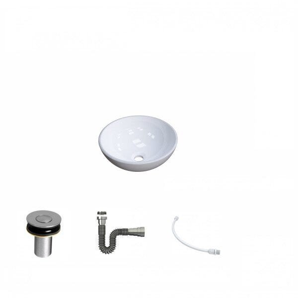 Kit Cuba R30 com Válvula Click 1 Polegada B e Sifão Cromado e Flexível Compace - 2