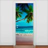 Adesivo Para Porta Paisagem Praia 4- 93X210Cm - 1