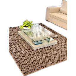 Tapete Carpete Sala Quarto Escritório 1,50x2,00 Zig Zag Marrom - 5