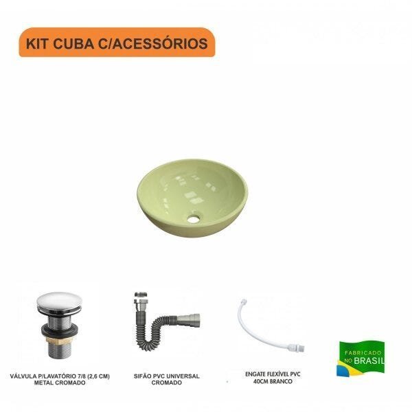 Kit Cuba R30 com Válvula Click 1 Polegada G e Sifão Cromado e Flexível Compace - 3