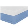 Saia Box Cama Queen Size Algodão Percal 200 Fios Ponto Palito:azul Claro - 3