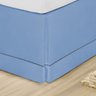 Saia Box Cama Queen Size Algodão Percal 200 Fios Ponto Palito:azul Claro - 2