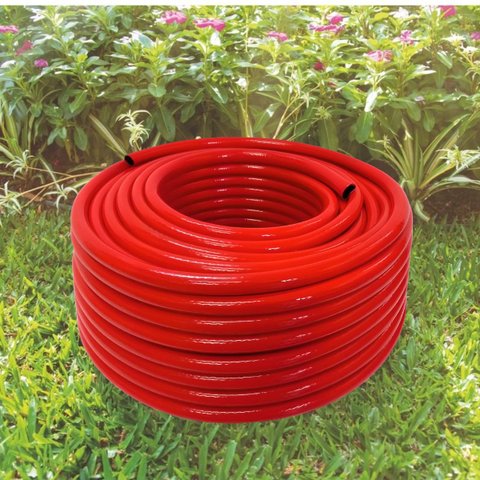 Mangueira De Jardim 5m Metros Siliconada Dupla Camada 1/2" Vermelha | Ledmang