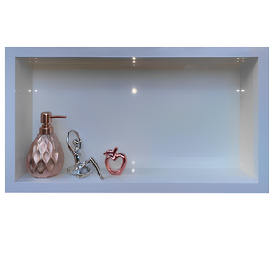 Nicho Porcelanato Polido Branco Banheiro 60x32cm