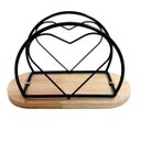 Ver imagem 3 de Porta Guardanapos de Mesa em Metal e Bambu 15x6cm