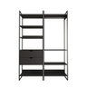 Closet Industrial Casal Loft 2 Módulos Preto Cabideiro com Gavetas Ferro Preto - 3