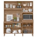 Ver imagem 2 de Kit Cozinha Compacta Alecrim Nicioli - Carvalho Rústico/Ripado Madeira
