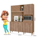 Ver imagem 3 de Kit Cozinha Compacta Alecrim Nicioli - Carvalho Rústico/Ripado Madeira