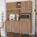 Ver imagem 1 de Kit Cozinha Compacta Alecrim Nicioli - Carvalho Rústico/Ripado Madeira