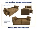 Ver imagem 6 de Sofá Cama Retrátil Reclinável 2,30m Bangkok Suede Velut Bege Molas no Assento - King House