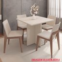 Ver imagem 4 de Mesa de Jantar 90 Cm Moderna 4 Lugares Milão Cor Off-white