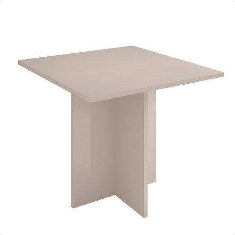 Mesa de Jantar 90 Cm Moderna 4 Lugares Milão Cor Off-white