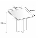 Ver imagem 5 de Mesa de Jantar 90 Cm Moderna 4 Lugares Milão Cor Off-white