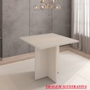 Ver imagem 3 de Mesa de Jantar 90 Cm Moderna 4 Lugares Milão Cor Off-white