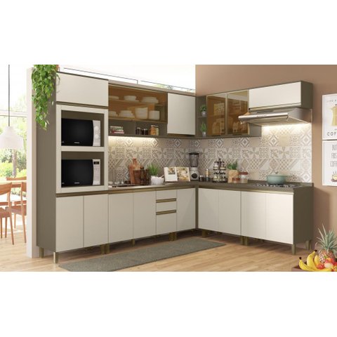 Cozinha Modulada Conect com 8 Peças Duna/cristal - Henn