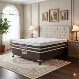 Cama Box Casal Castor Silver Star Air One Face Tecnopedic 138x188x59 + Box Castor - 1 Cama Box Casal Castor Silver Star Air One Face Tecnopedic 138x188x59 + Box Castor - 1
