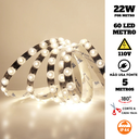 Ver imagem 2 de Fita Led Lente 180° 60 Led’s 110v 5 Metros Ip44 22w 4000k Liga Direto