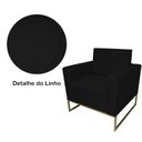 Ver imagem 3 de Jogo 2 Poltronas Estofada Com Base de Ferro Para Consultório Leticia Pé Ferro Corano Preto - LM DECO