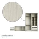 Ver mais imagens de Guarda Roupa Closet Modulado sem Portas, 3 Peças, 5 Gavetas, 2 Cabideiros Prime Luciane Móveis