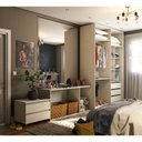Ver imagem 1 de Guarda Roupa Closet Modulado sem Portas, 3 Peças, 5 Gavetas, 2 Cabideiros Prime Luciane Móveis