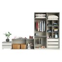 Ver imagem 3 de Guarda Roupa Closet Modulado sem Portas, 3 Peças, 5 Gavetas, 2 Cabideiros Prime Luciane Móveis