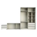 Ver imagem 4 de Guarda Roupa Closet Modulado sem Portas, 3 Peças, 5 Gavetas, 2 Cabideiros Prime Luciane Móveis