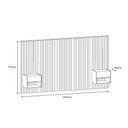 Ver imagem 2 de Cabeceira para Cama de Casal/queen Florença com Led com 2 Mesas de Cabeceira Cedro/off White