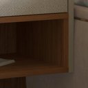 Ver imagem 6 de Cabeceira para Cama de Casal/queen Florença com Led com 2 Mesas de Cabeceira Cedro/off White