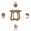 Ver imagem 3 de Mesa Centro Redonda 65cm para Sala Mdf Rexxar Cinamomo A09 - Mpozenato