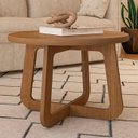 Ver imagem 1 de Mesa Centro Redonda 65cm para Sala Mdf Rexxar Cinamomo A09 - Mpozenato