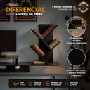 Ver imagem 3 de Livreiro de Mesa Vértice Organizador de Livros Revistas Nicho Preto