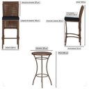Ver imagem 2 de Mesa Bistro e 2 Banquetas Roma Marrom Corda Náutica 12 Trama Original