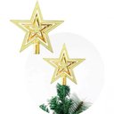 Ver imagem 3 de Ponteira Estrela Vazada para Árvore de Natal Dourada de 19cm