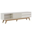 Ver imagem 2 de Rack Bancada Veneza Off White Matte com Mesa de Centro Jeri Off White Freijó - Colibri