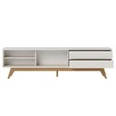 Ver imagem 3 de Rack Bancada Veneza Off White Matte com Mesa de Centro Jeri Off White Freijó - Colibri