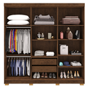 Ver imagem 7 de Guarda Roupa Casal 6 Portas Elegance Imbuia com Espelho Móveis Vila Rica