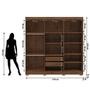 Ver mais imagens de Guarda Roupa Casal 6 Portas Elegance Imbuia com Espelho Móveis Vila Rica
