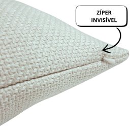 Capa de Almofada Retangular Baguete Linhao Bege Claro 30x50 - 2