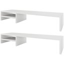 Ver imagem 1 de Kit 02 Suportes para Monitor Stand Home Office Lap 90 cm L03 Branco - Lyam Lyam Decor