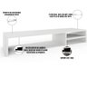 Kit 02 Suportes Para Monitor Stand Home Office Lap 90 cm L03 Branco - Lyam Lyam Decor - 4