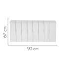 Ver imagem 2 de Painel Estofada Kiara 90cm Solteiro Box Quarto Suede Branco - Ahazzo Móveis